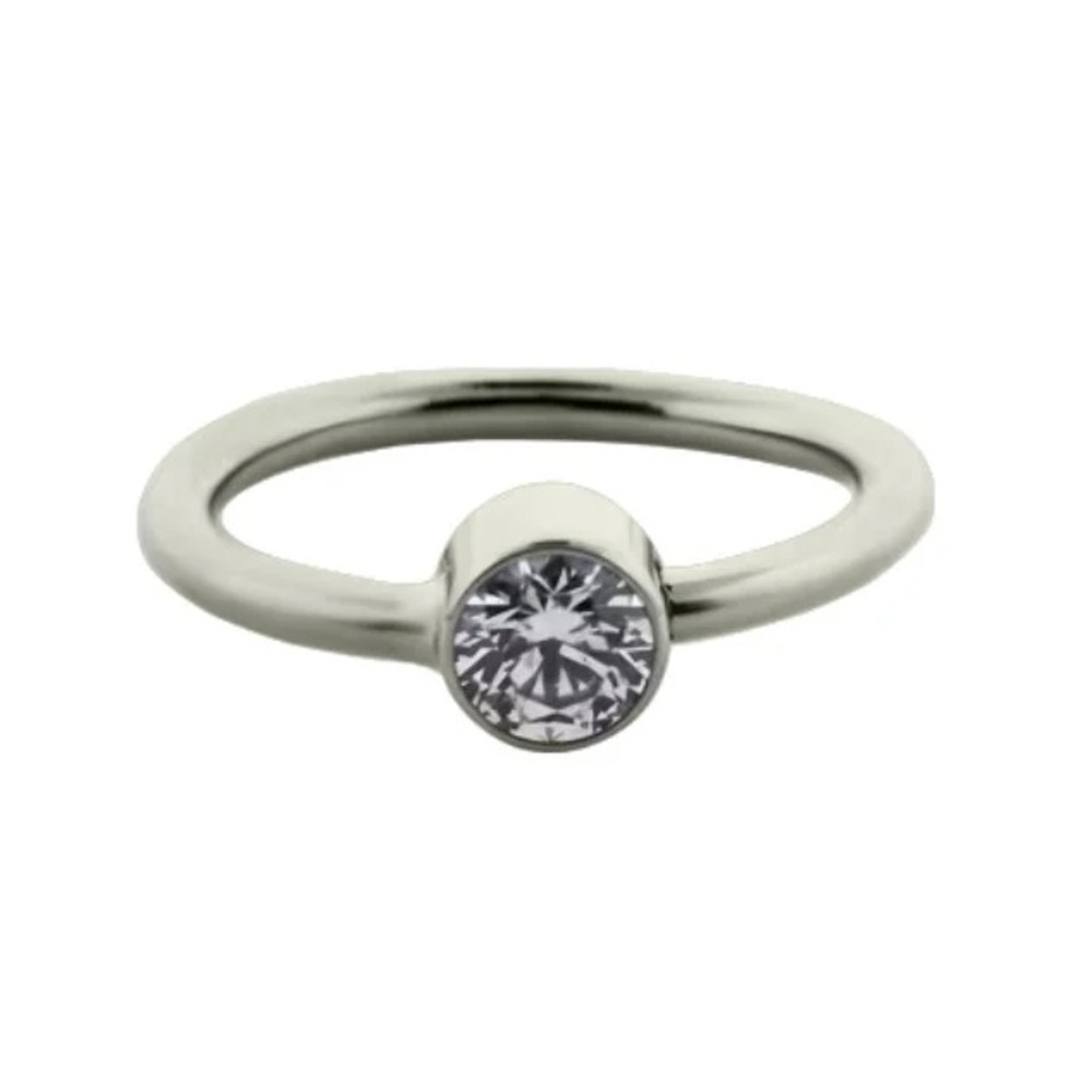 Leroi Fixed Bezel nose ring / earring / versatile hoop ring